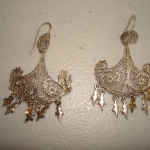 VINTAGE SILVER DANGLY EARRINGS